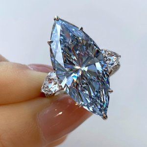 925 Aquamarine Horse Eye Ring